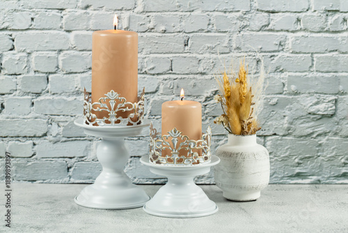 Wallpaper Mural Candles and vase Torontodigital.ca