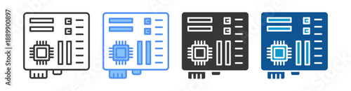 Hardware Icon Set Multiple Style Collection