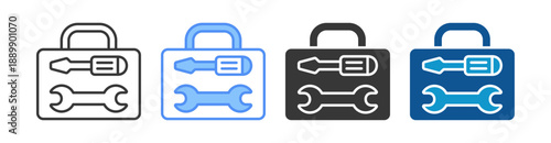 Tools Icon Set Multiple Style Collection