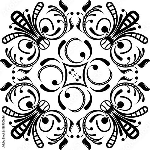 Cartouche isolated ornament floral illustration