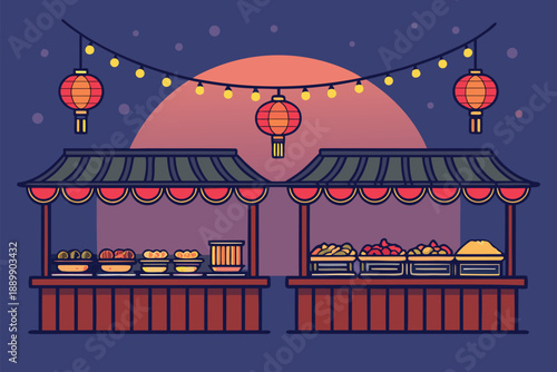 Street Food Dinner Night Market