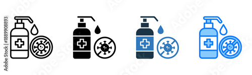 Sanitizer icon multiple style 