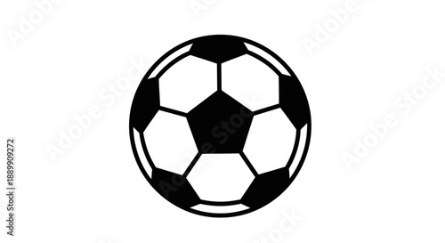 Classic Soccer Ball Icon Isolated