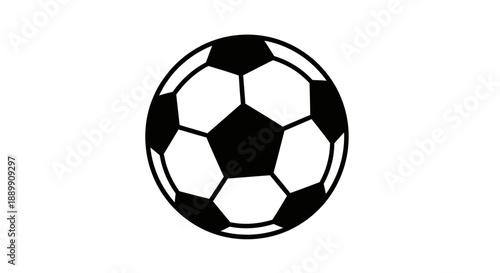 Classic Soccer Ball Icon Illustration