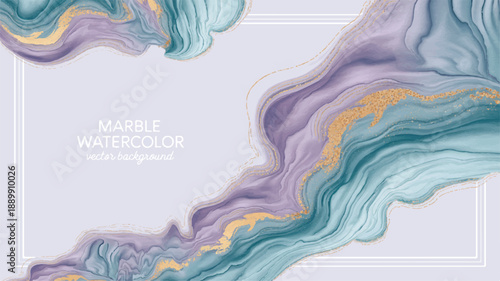 Abstract marble texture, luxury fluid art, elegant wavy background, purple and gold liquid pattern, modern aesthetic wallpaper