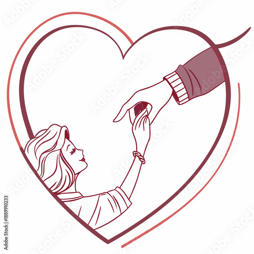 Romantic Affection Concept Illustration Minimal V (4)