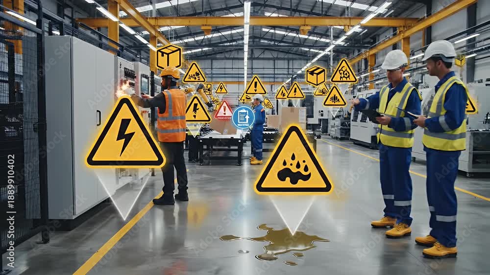 Factory Safety Hazards - video showing workers in a factory with ...