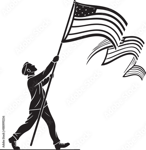 Premium Black Silhouette Vector Set Multiple International Flags Waving Minimalist Modern Flat Design Global Business Education Illustration