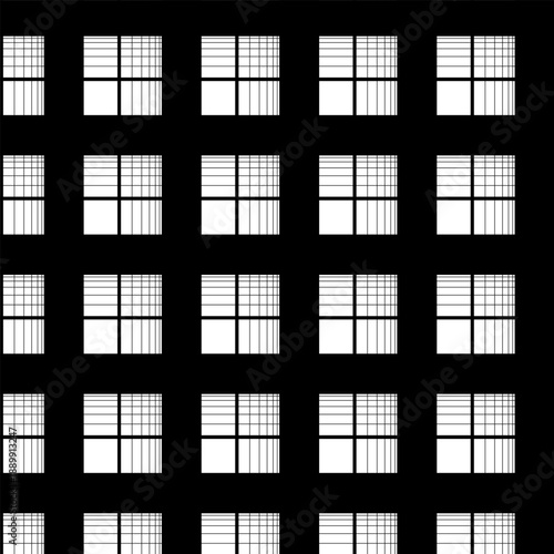 Checkerboard grid pattern. Geometric square texture. Window black Vector. Abstract background lattice.