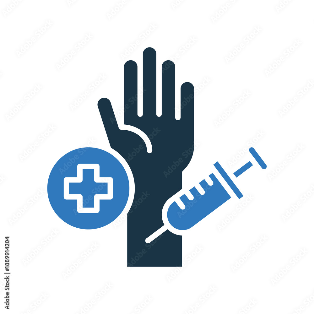 Fototapeta premium Treatment mixed color icon