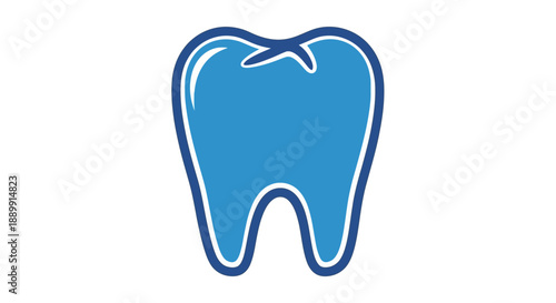 Stylized dental icon highlighting oral hygiene and the significance of healthy teeth