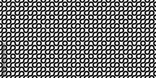 Metaball seamless pattern. Abstract circle connection and random geometric dot texture. Blob ball, futuristic grid line, circular cell link. Morph round drop nano organic network. Vector background