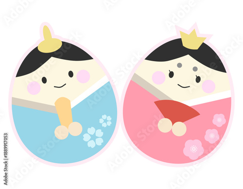 ひなまつりアイコン　お雛様　お内裏様　