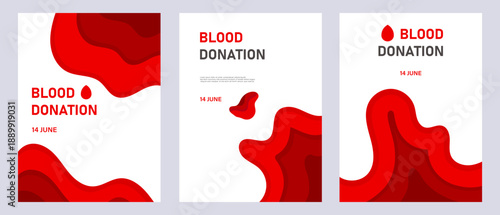Blood Donation Campaign Posters  Layered Graphic Design 14 June