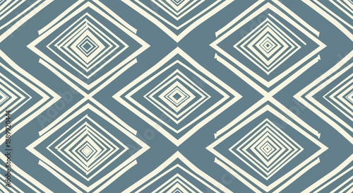 Geometric pattern featuring diamond shapes and lines in a repeating design from a direct viewpoint