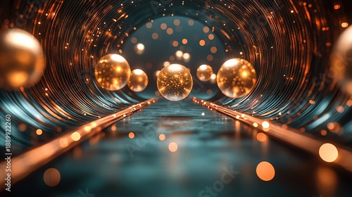 Ethereal glow and bokeh define this abstract wireless electricity art piece.