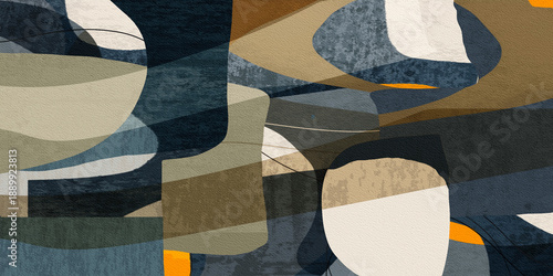 Photos Soft and minimalistic abstract artwork with delicate lines and muted tones, crea