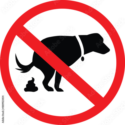 No dog poop sign, dog pooping prohibition sign, no under eighteen icon, symbols.eps