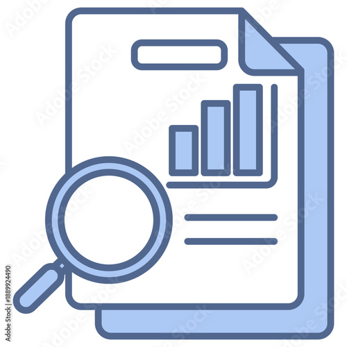 Search Graphic Bar Blue Icon