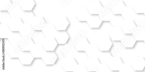 White abstract honeycomb mosaic and tile geometric hexagon vector illustration. geometric digital technology polygon science vintage square mosaic and web cover business texture.