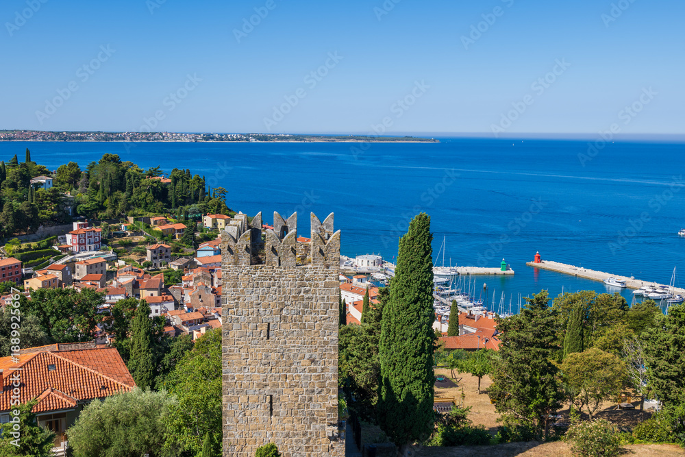 Naklejka premium Town of Piran in Slovenia