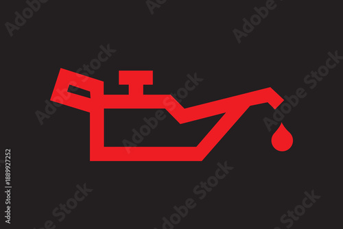 Oil pressure warning light, sign symbol, vector  1.eps