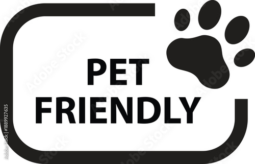 pet friendly sticker label or emblem best pet friendly icon vector for product packaging.eps