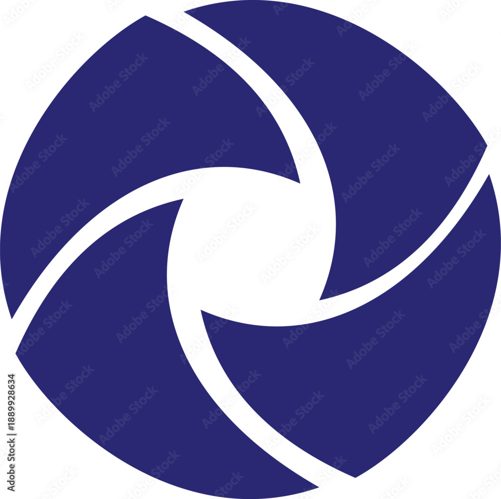 Obraz premium Dynamic Blue Aperture Symbol