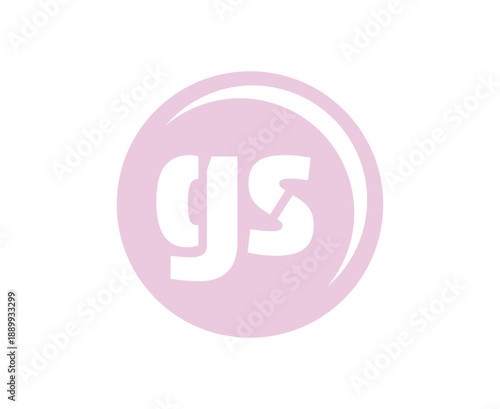 GS sport emblem or team logotype. Ball logo with a combination of Initial letter G and S for balls shop, sports company, training, club badge.