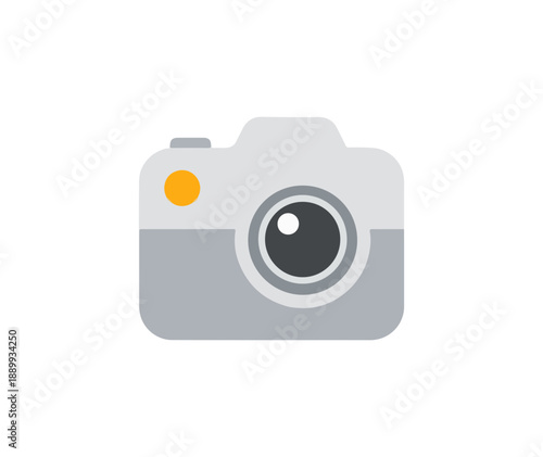 Camera icon on black background for photography and digital media