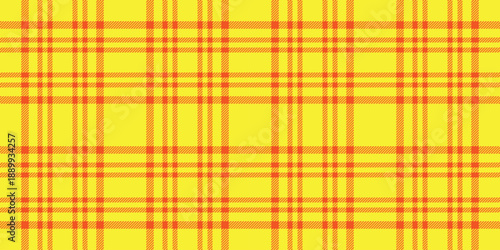 Seasonal background plaid tartan, livingroom texture fabric check. Argyle vector seamless pattern textile in yellow and bright colors.