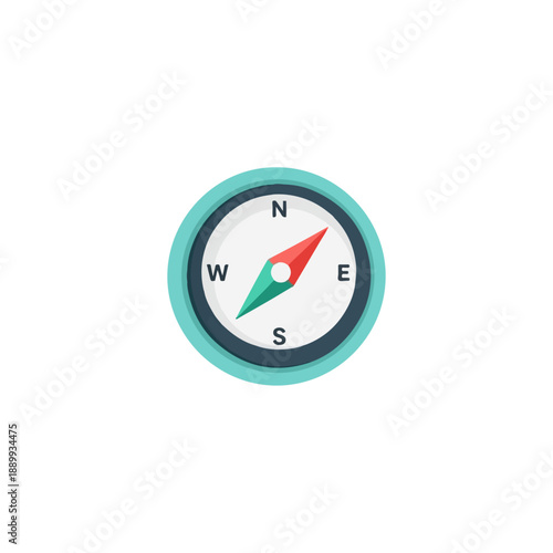 Compass illustration navigational tool direction guide vector