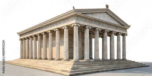 classical architecture, stone columns, neoclassical style, symmetrical composition, elegant proportions, realistic lighting, minimal decoration, no people, no text, no logos, commercial stock style