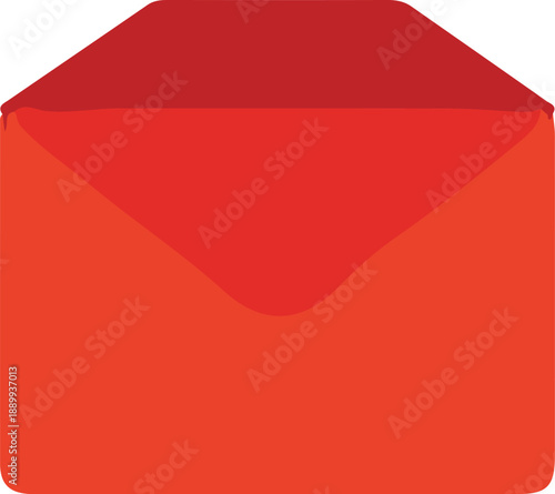A vibrant red envelope, conveying a sense of urgency, communication, and important correspondence for a message