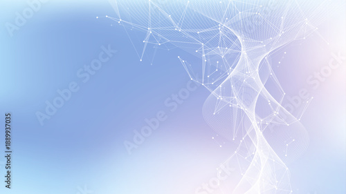 Molecular abstract structure background. Scientific vector illustration with molecule DNA. Medical, science and technology concept for banner template or header