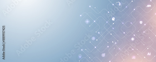 Motherboard technology circuit board background texture design. Creative idea AI banner concept for internet technology. Digital motherboard concept for poster, cover, banner, header, web template