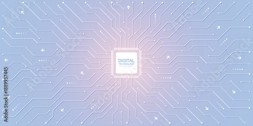 Motherboard technology circuit board background texture design. Creative idea AI banner concept for internet technology. Digital motherboard concept for poster, cover, banner, header, web template