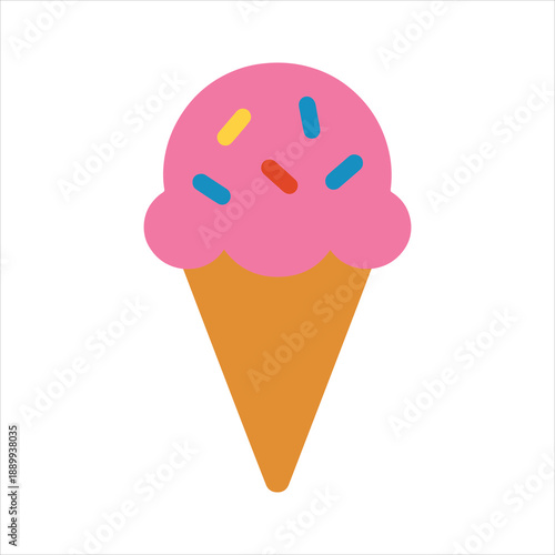 Ice Cream Cone with Sprinkles illustration, Kids toy clipart, Playtime Digital File, Children Game Toy Art