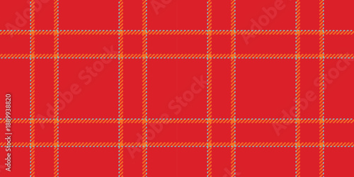 Veil textile background check, knot seamless fabric plaid. Group vector tartan texture pattern in red and orange colors.