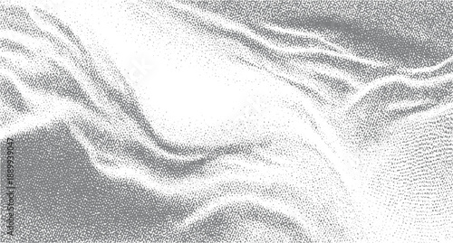 Abstract grey and white stippled texture with swirling organic shapes and flowing lines
