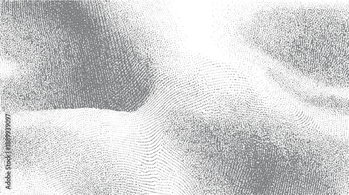Abstract grey and white stippled texture with flowing lines and organic shapes dots