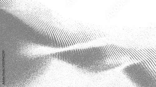 Abstract grey and white textured pattern with diagonal lines and scattered dots