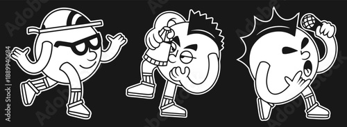 Hand drawn vector mascot illustration design pack