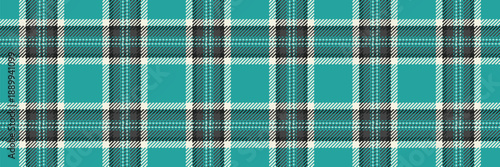 Infant texture background check, celtic seamless vector fabric. Veil pattern plaid tartan textile in teal and grey colors.