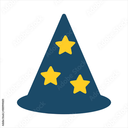 Wizard Hat with Stars illustration, Kids toy clipart, Playtime Digital File, Children Game Toy Art
