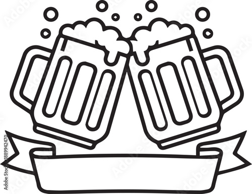 glass of beer with foam