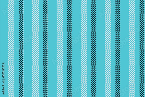 Layout vector background fabric, minimalist stripe seamless lines. Drawing vertical texture pattern textile in cyan and white colors.