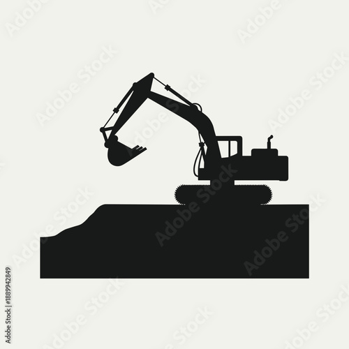 Excavator digging soil in construction site. Concept of heavy machinery usage and industrial work. Useful for articles on construction methods and machinery operations.
