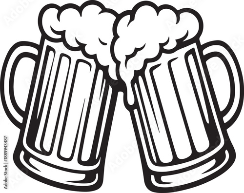 glass of beer with foam