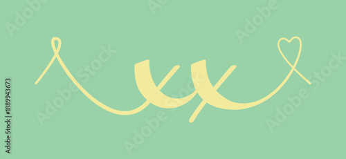 XX initial wedding monogram calligraphy vector illustration. Hand drawn lettering x and x love logo design for valentines day poster, greeting card